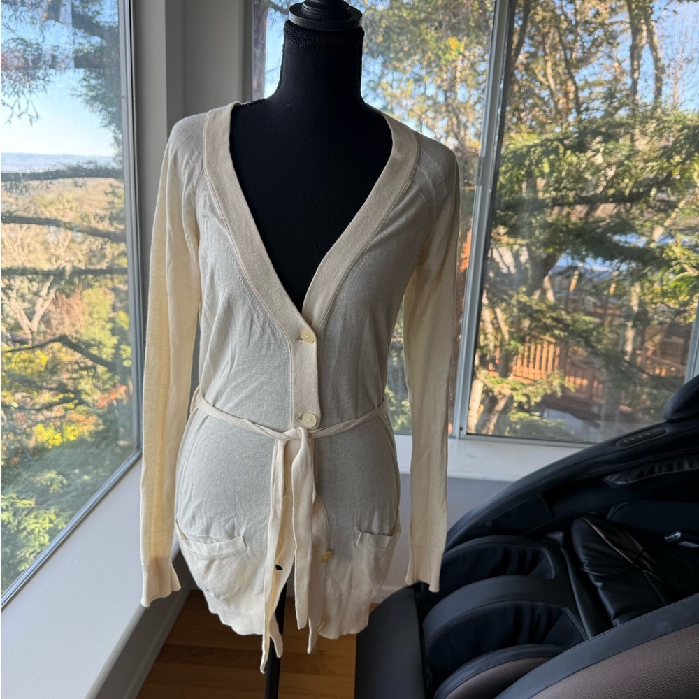 Banana Republic Beige 100% Cotton Cardigan, Small